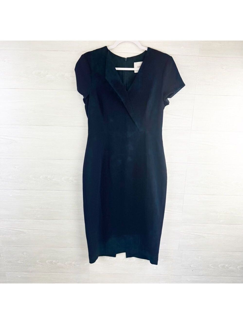 L.K. Bennett Eline Single Lapel Short Sleeve Sheath Midi Dress